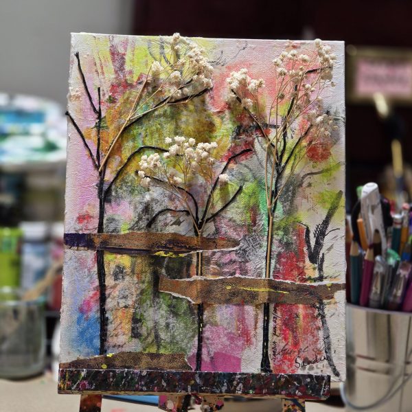 Mystic Forest: Hand-Painted Nature Print